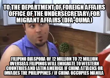 Funny To The Department of Foreign Affairs Office of the Undersecretary for Migrant Af
