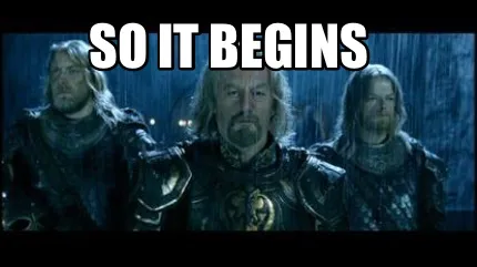 So it begins