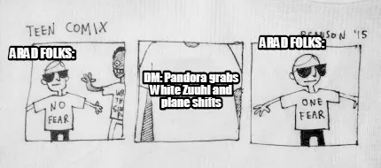 Arad folks: DM: Pandora grabs White Zuuhl and plane shifts Arad folks: