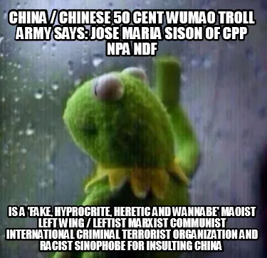 Funny China / Chinese 50 Cent Wumao Troll Army Says: Jose Maria Sison of CPP NPA NDF i