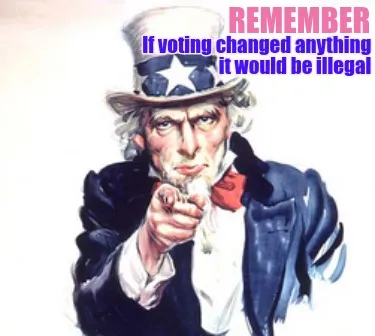 Funny REMEMBER If voting changed anything it would be illegal
