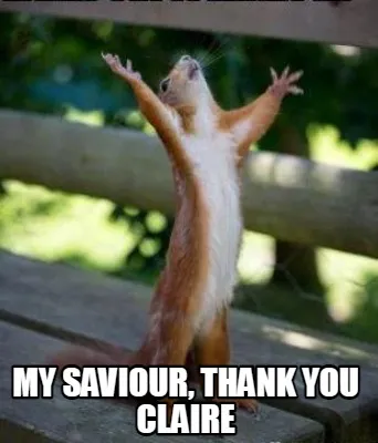 Funny MY SAVIOUR, THANK YOU CLAIRE