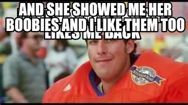 I like Amanda and she likes me back And she showed me her boobies and I like the