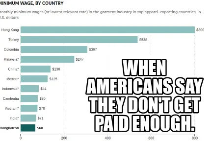 Funny When Americans say they don't get paid enough.