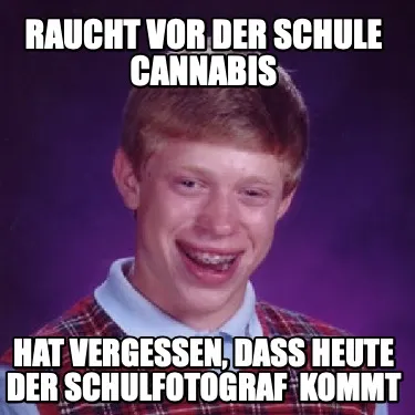 Raucht vor der Schule cannabis hat vergessen, dass heute der schulfotograf komm