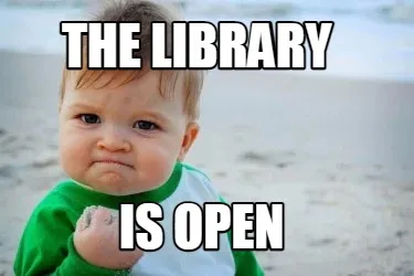 Funny The Library is Open