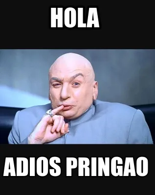 Funny HOLA ADIOS PRINGAO
