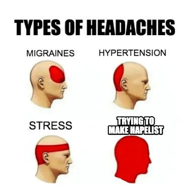 Funny Trying to make Hapelist