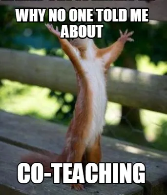 Funny Why no one told me about Co-teaching