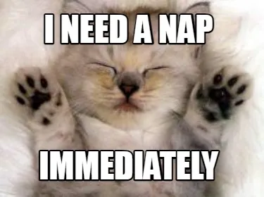 I need a nap immediately