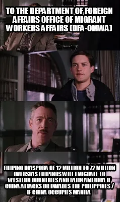 To The Department of Foreign Affairs Office of Migrant Workers Affairs (DFA-OMWA