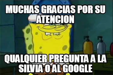 Muchas gracias por su atencion Qualquier pregunta a la silvia o al google