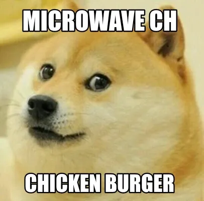 Funny Microwave ch Chicken burger