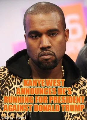 Funny Kanye West Announces He's Running For President Against Donald Trump