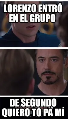 Lorenzo entró en el grupo De segundo quiero to pa mí