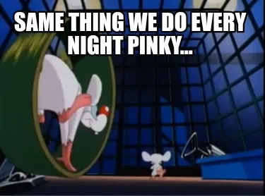 Same thing we do every night pinky...