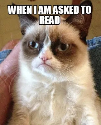 Funny when I am asked to read