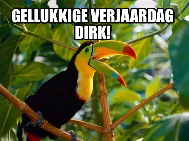 Funny GELLUKKIGE VERJAardag dirk!