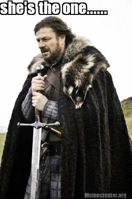 Funny she's the one......