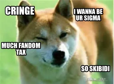 I wanna be ur sigma So skibidi Much fandom tax Cringe