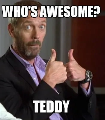 Funny Who's awesome? Teddy