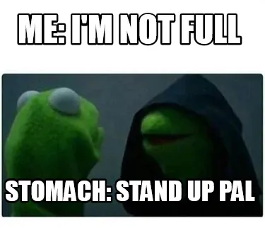 Funny me: i'm not full stomach: stand up pal