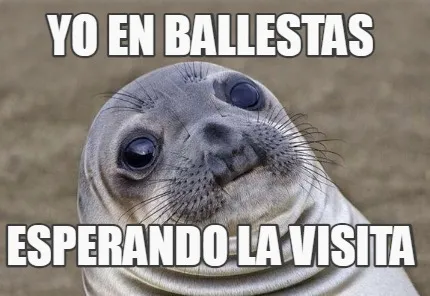 Yo en ballestas esperando la visita