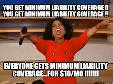 You get minimum liability coverage !! you get minimum liability coverage !! ever