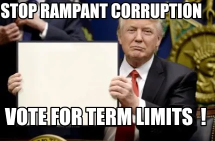 STOP RAMPANT CORRUPTION VOTE FOR TERM LIMITS !