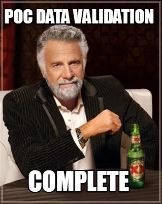 Funny POC Data validation Complete