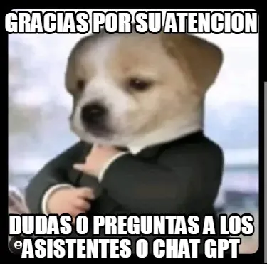 Funny Gracias por su atencion Dudas o preguntas a los asistentes o chat gpt
