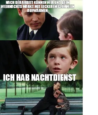 Funny Nach der Arbeit können wir uns beim Weihnachts Markt mit leckerem Glühwein auf