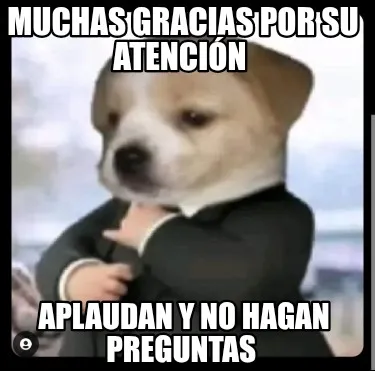 Muchas gracias por su atención Aplaudan y no hagan preguntas