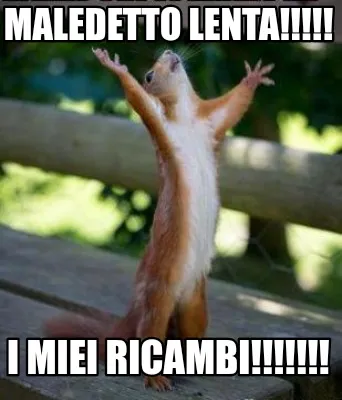 Maledetto Lenta!!!!! I miei ricambi!!!!!!!