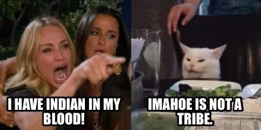 I have Indian in my blood! Imahoe is not a tribe.