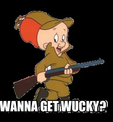 Funny Wanna get wucky?