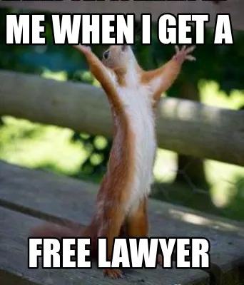 Funny Me when I get a free lawyer