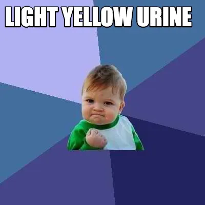Light yellow urine