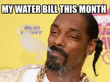 My water bill this month