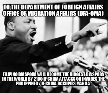 To The Department of Foreign Affairs Office of Migration Affairs (DFA-OMA) FILIP