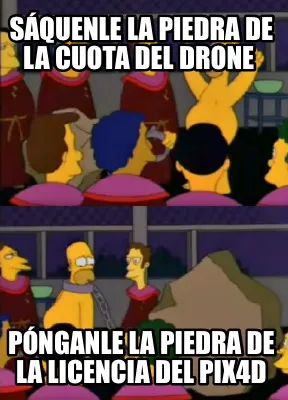 Funny Sáquenle la piedra de la cuota del drone Pónganle la piedra de la licencia de