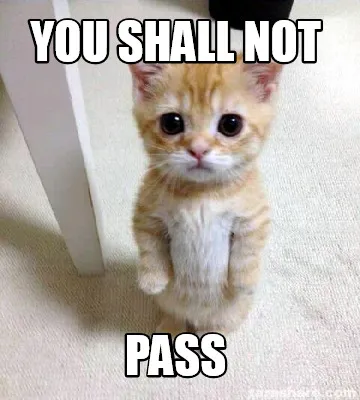 Funny you shall not pass