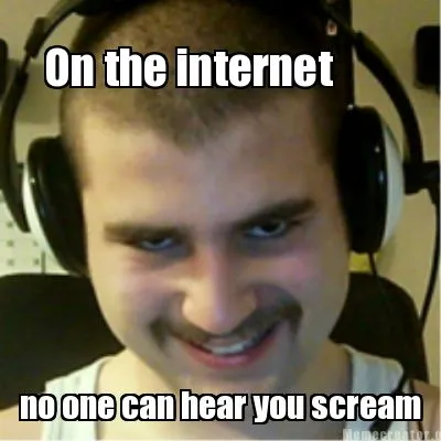 Funny On the internet no one can hear you scream