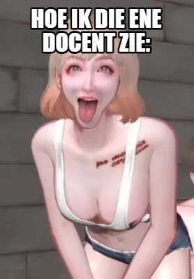 Funny hoe ik die ene docent zie: