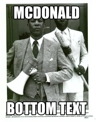 Funny Mcdonald Bottom TExt