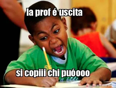 La prof é uscita si copiii chi puóooo