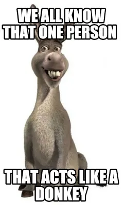 We all know that one person that acts like a DONKEY