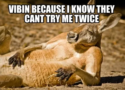 Funny vibin because i know they cant try me twice