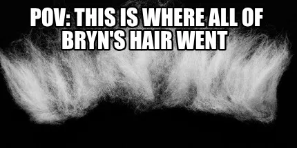 Funny pov: this is where all of bryn's Hair went