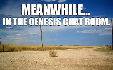 Funny Meanwhile... In the Genesis Chat Room.